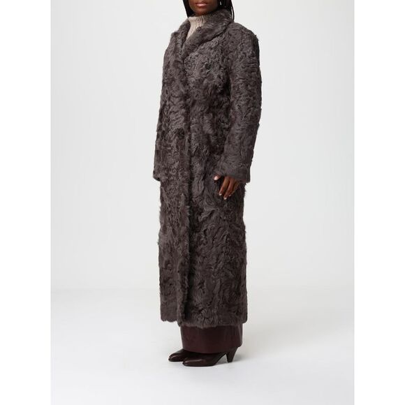 Brunello Cucinelli Fur Coat Woman Brown - Picture 4 of 4